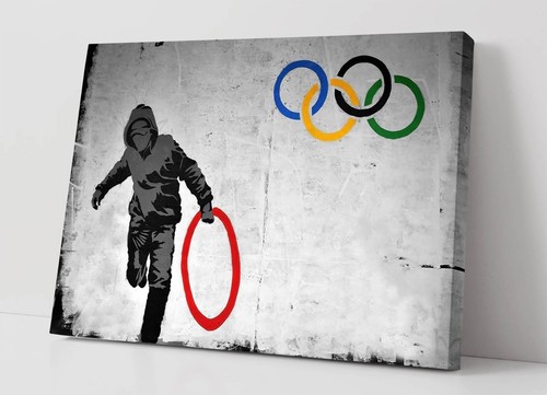Banksy olympic ring thief - olympic,