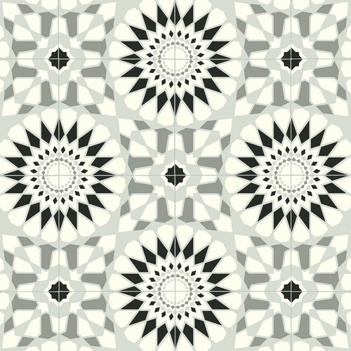 Black rosette tile candy vinyl - rosette,