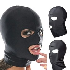 Gimp Mask BDSM Fetish Open Mouth Hood Gimp Face Mask Head Adult Cosplay Bondage