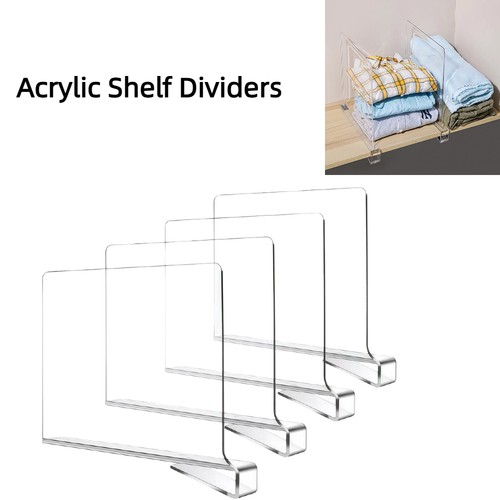 Acrylic shelf dividers pack - shelf, 4