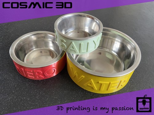 Personalised dog bowl 3d - dog,