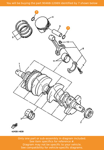 Yamaha clip 90468 12069 - yamaha, 90468-12069