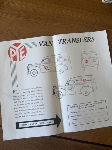 Pye radio van - pye, transfers