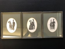 Vintage Black&Gold Framed x3