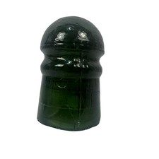 Dark Green Glass Telegraph Insulator No Embossing Or Markings Vintage Collectibl