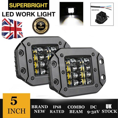Flush mount led work light - 2x,