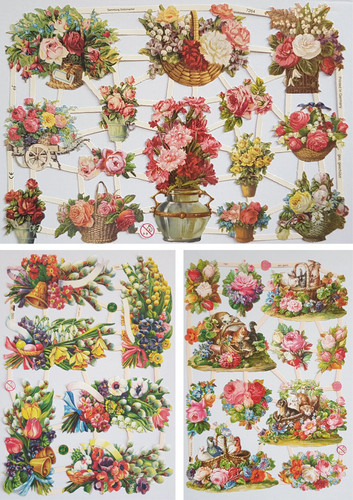 Vintage style floral paper - style,