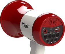 Megaphone 30W Speaker with Siren - Portable Loud Hailer MP3 Player and Recording