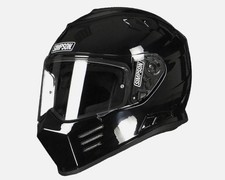Simpson Venom Bandit Plain Gloss Black Full Face Motorcycle Helmet - S/M