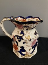 Masons Ironstone Mandalay Blue - 16cm High Fenton Jug.