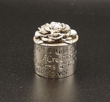 Silver Scenes Pill Trinket Box