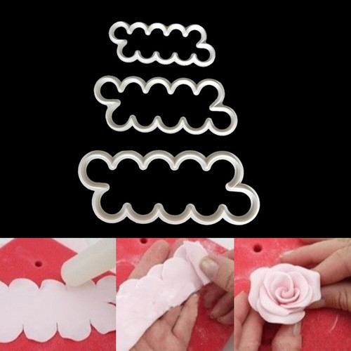 3pcs rose petal flower - 3d,