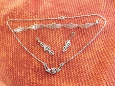 925 Silver Earrings Necklace