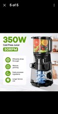Canoly Cold Press Juicer 350W Masticating Slow Juicer 5.3" Wide Chute High Yield