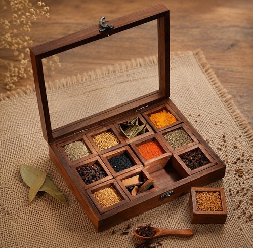 Wooden compartment spice - wooden,