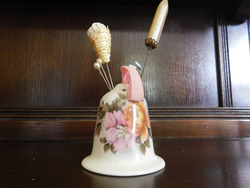 Ceramic pomander bell shape - pomander,