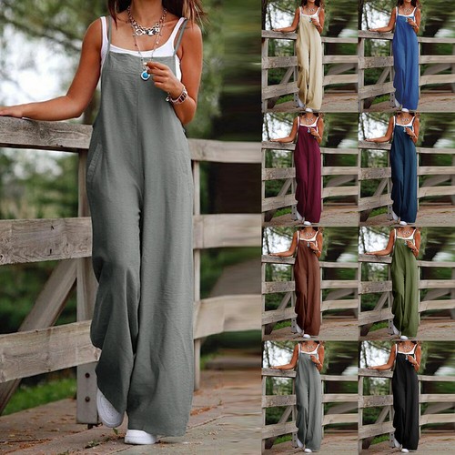 Women strappy loose dungarees - women,