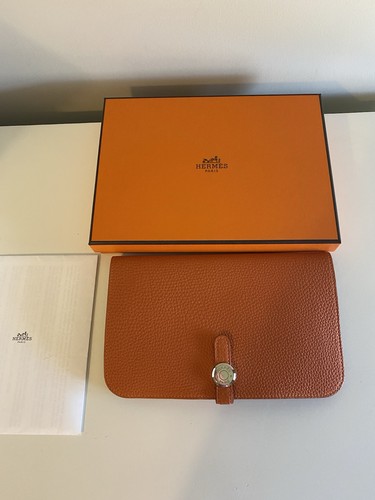 Hermes orange togo - hermes, leather