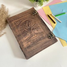 13" New Leather 4 Ring Binder Grimoire Leather Cover Notebook Office Folder A4