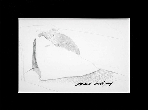 David hockney signed postcard - signed,