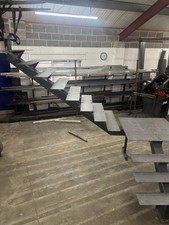 Floating Staircase - Cantilever Staircase  - Central Spine- Mono Stringer