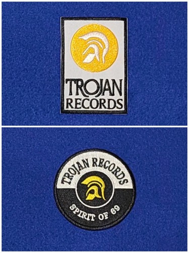 Pair skinhead patches sew - of,