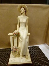 Lady Figurine on wood base