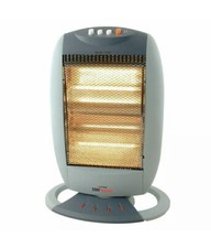 Halogen Heater|3 Heat settings|Auto Cut Off|90 Oscillation|Grey