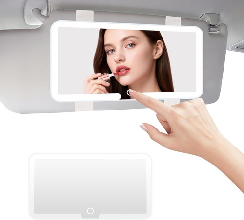 Car vanity mirror with led - mirror,