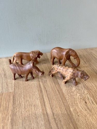Vintage african carved animals - vintage,