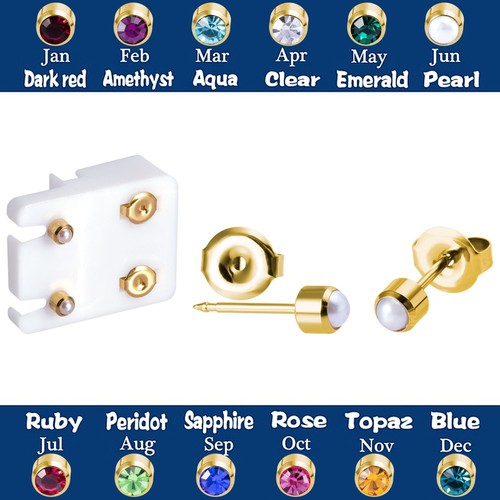 Gem earrings ear studs stud - studs,