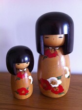 Japanese Kokeshi dolls - pair - beautiful unmarked condition