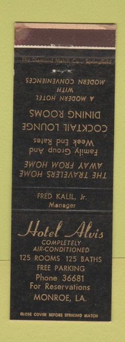 Matchbook cover hotel - cover,