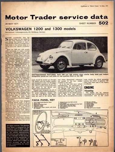 Volkswagen beetle 1200 - 1200, 1300