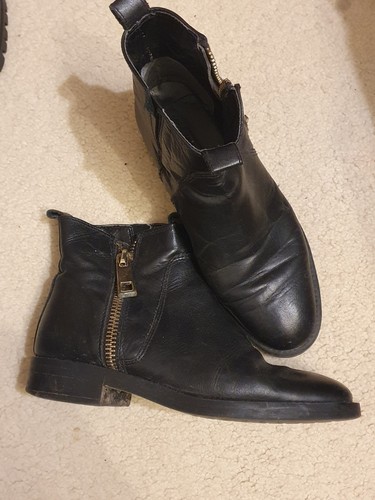 Womens black leather ankle - womens,