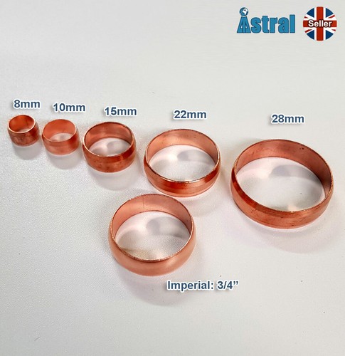 Copper compression olives 8mm - olives,