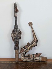 Pair Papua New Guinea canoe