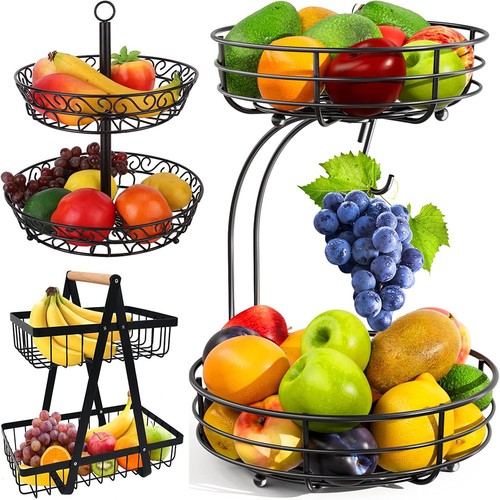 Tier fruit basket with - 2-tier,