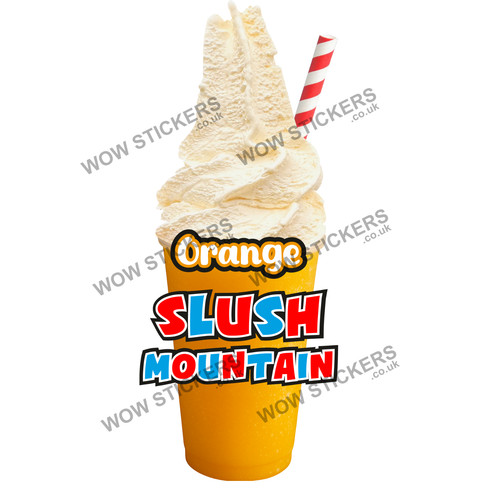 Ice cream van sticker - , orange