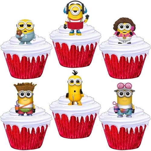 Minions stand up cup cake - minions,