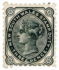 (I.B) Australia - NSW Revenue : Stamp Duty 3d (1880) 