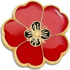 Red Poppies Badge Enamel Pin