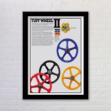 Framed Vintage Skyway Tuff 2  BMX  Advert Poster Wall Art  Picture Mag Wheels