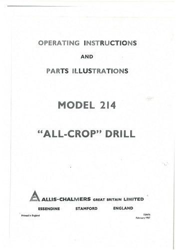 Allis chalmers all crop - chalmers,