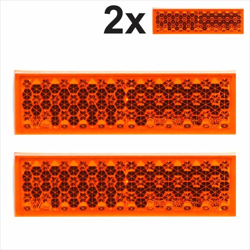 Self adhesive amber orange - 2x,