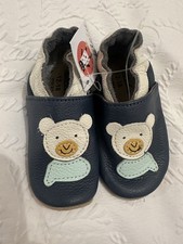 Lillelu Teddy Bear Pre-walker Baby Boy Shoes Leather, Suede Soles 12-18 months