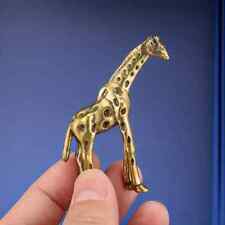 Small Brass Giraffe Animal Ornament Paperweight 5.5cm tall