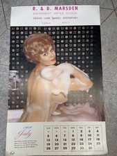 Vintage Pin Up Calendar Print