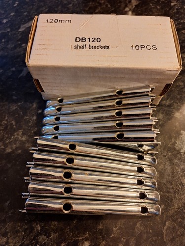 Silver shelf brackets - silver,