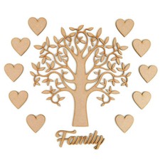 Family Tree Set MDF Laser Cut